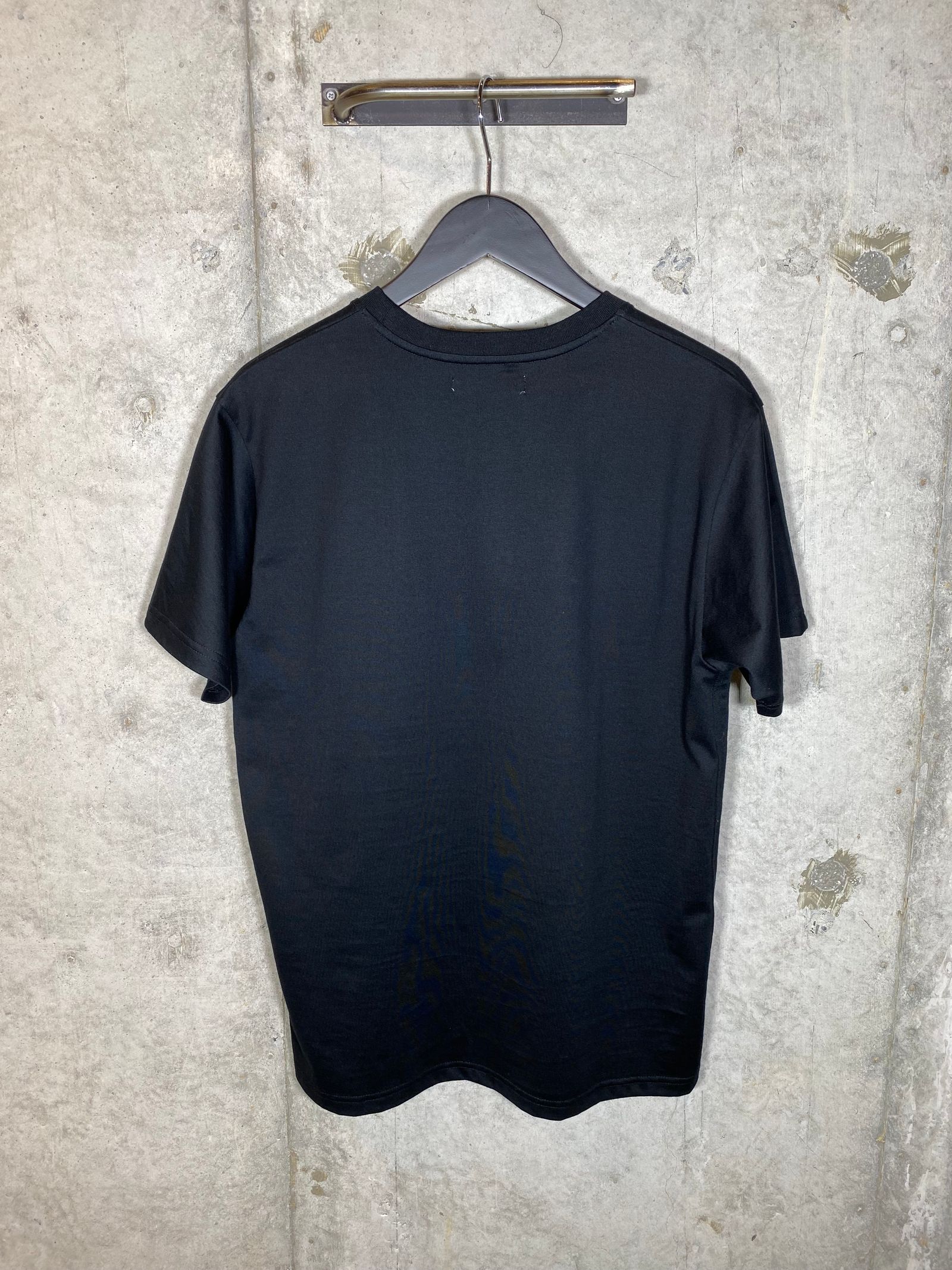 VEGAN LEATHER POCKET TEE/BLACK