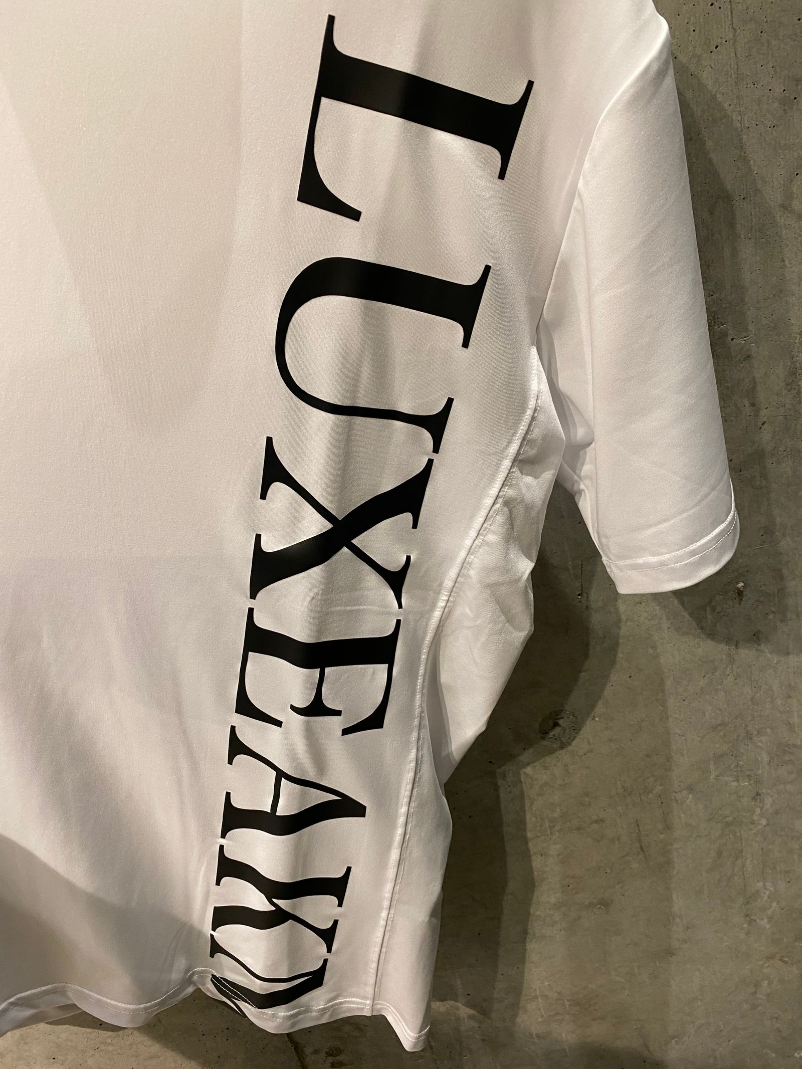 半袖モックネックTシャツ/WHITE