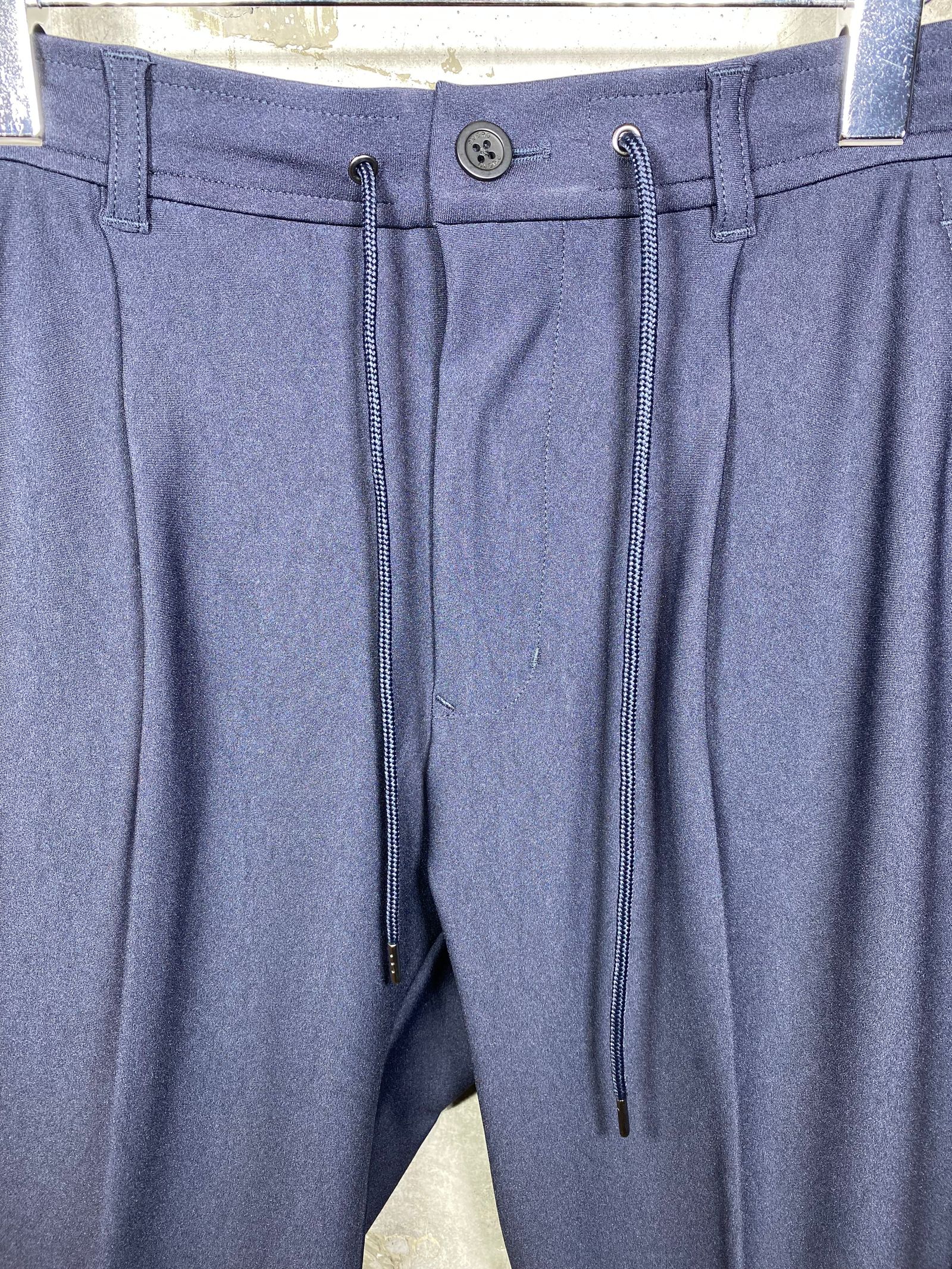 JERSEY ONE TUCK PANTS/NAVY
