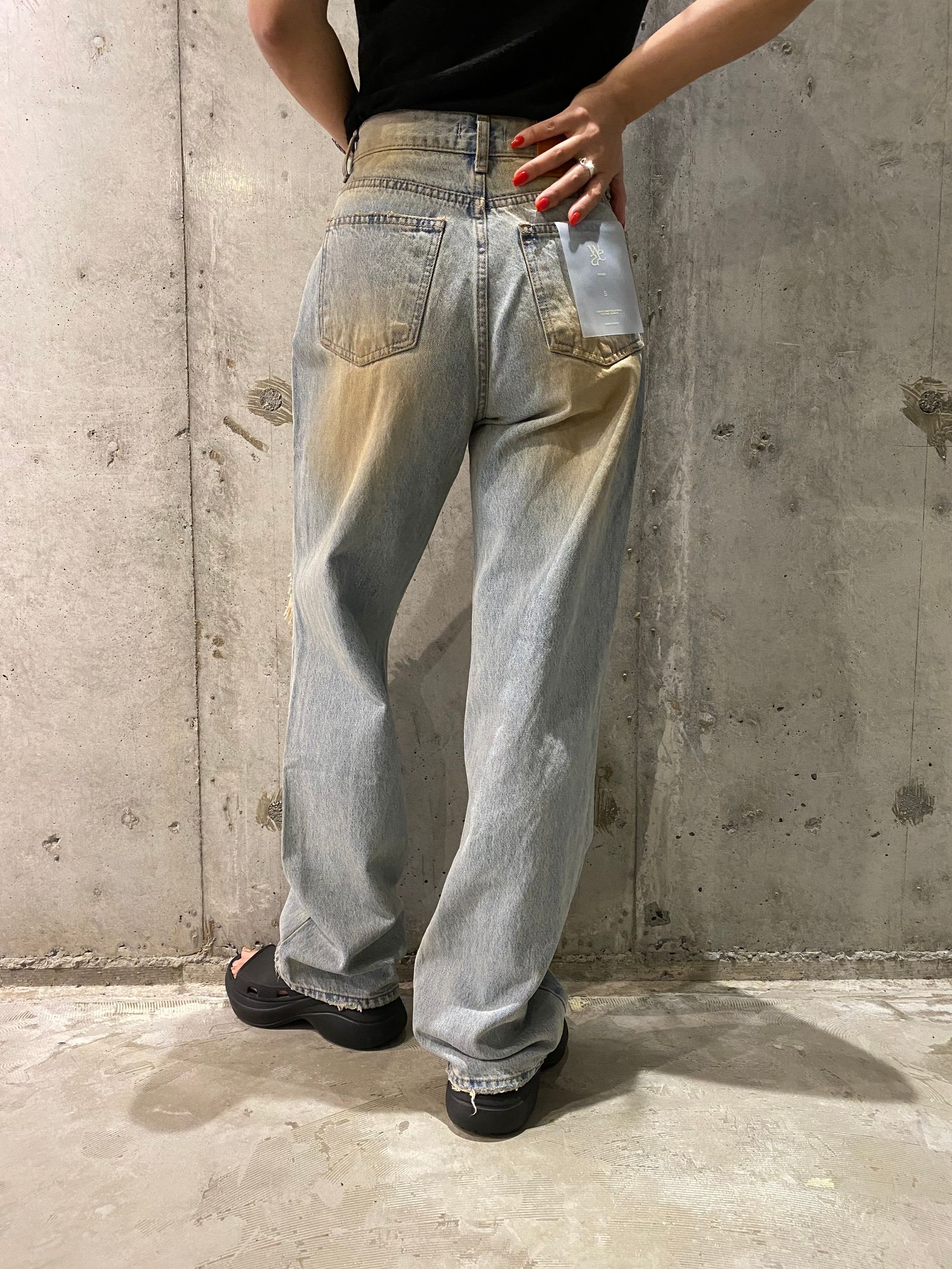アメリヴィンテージ ダメージジーンズ Ameri VINTAGE - AMERI ワイドダメージデニムパンツの通販 by