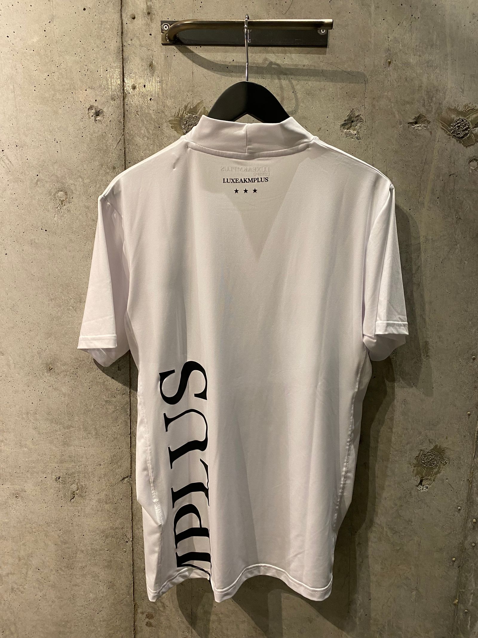 半袖モックネックTシャツ/WHITE