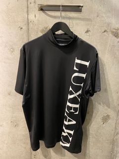 半袖モックネックTシャツ/BLACK