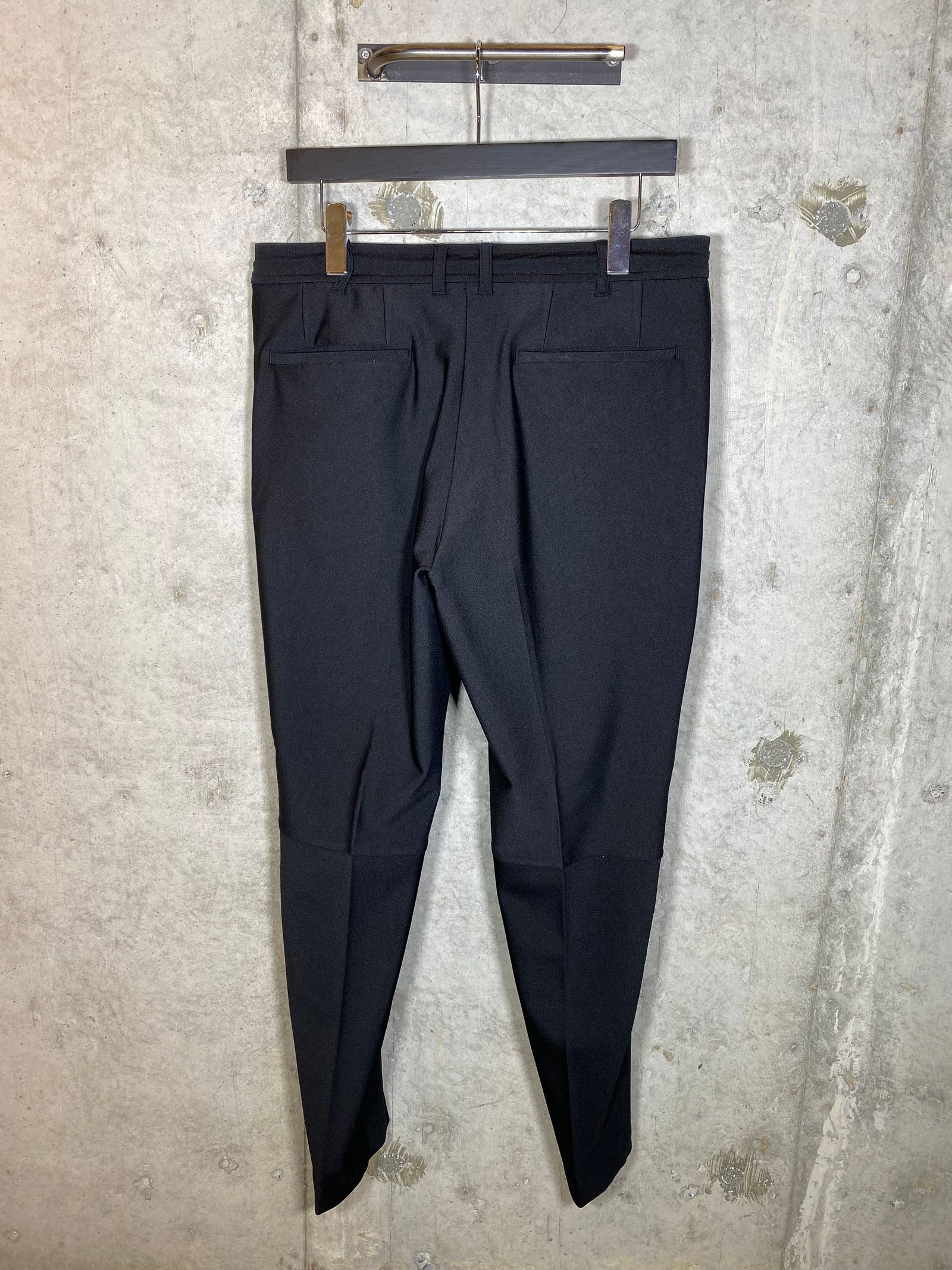 JERSEY ONE TUCK PANTS/BLACK