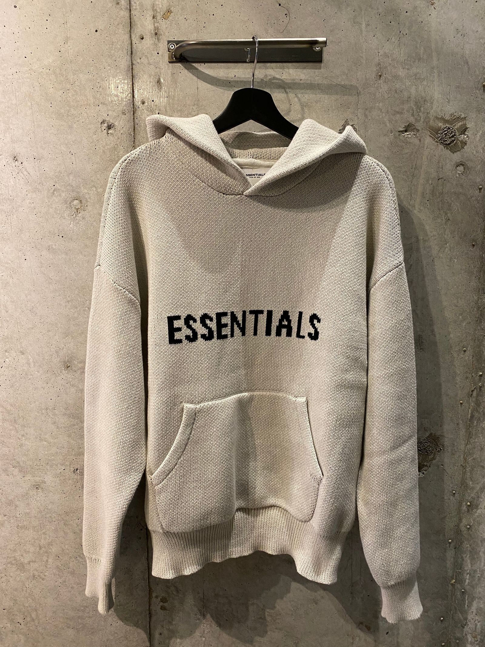 FOG ESSENTIALS KNIT HOODIE/oatmeal