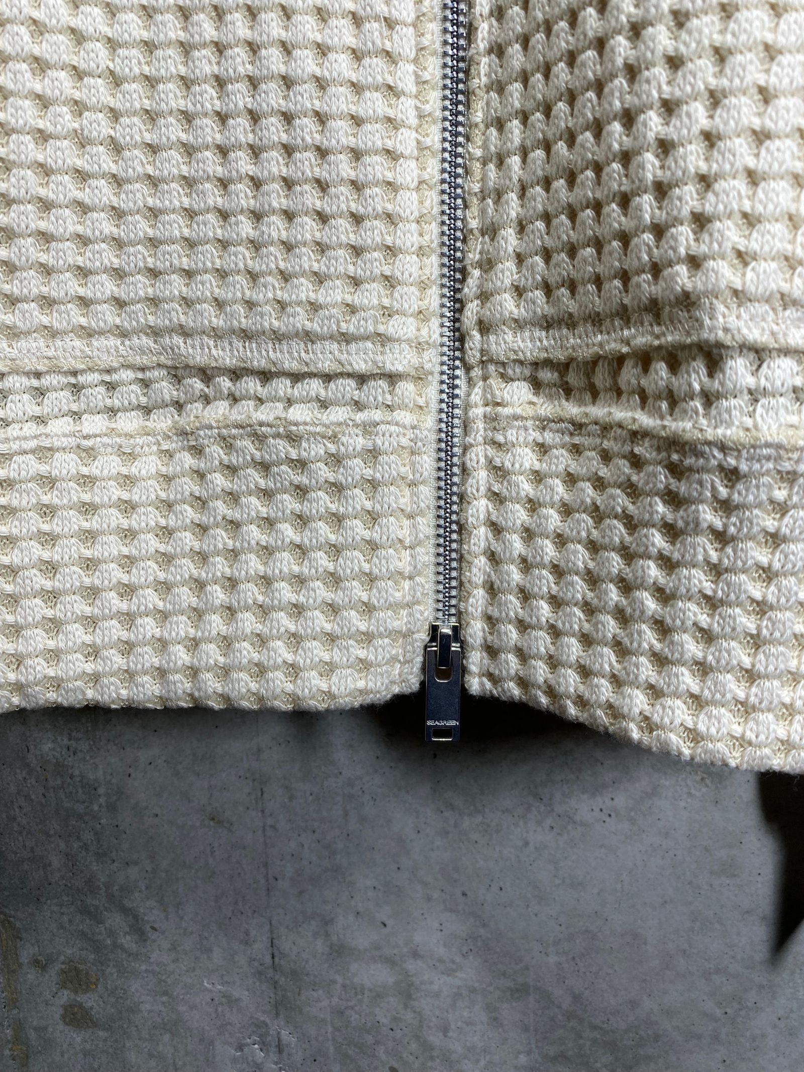 ONI WAFFLE HOODIE/CREAM /MSEA24S5043