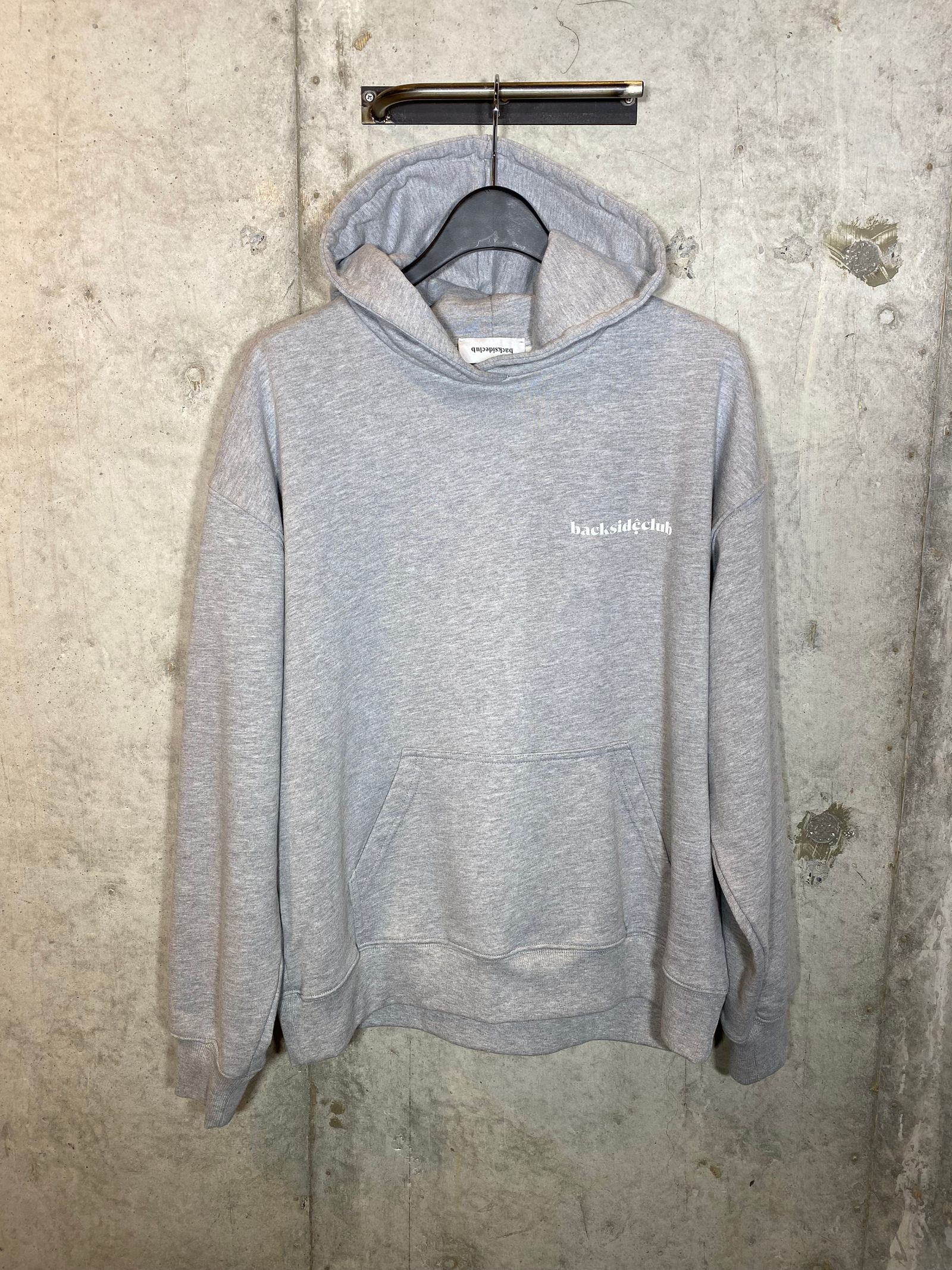BACK LOGO HOODIE/gray