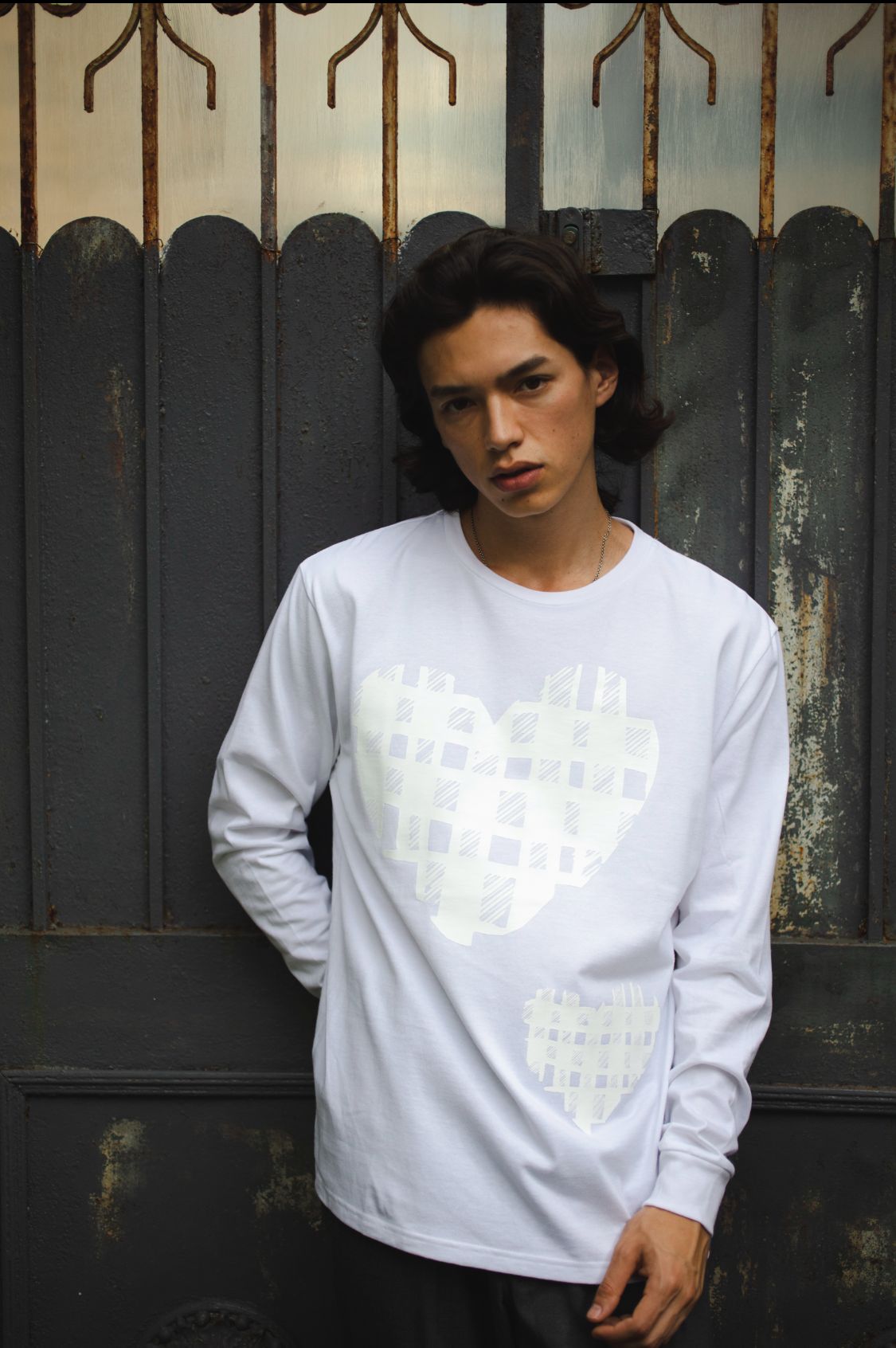 Gabriel LongSleeve-T /  White x White