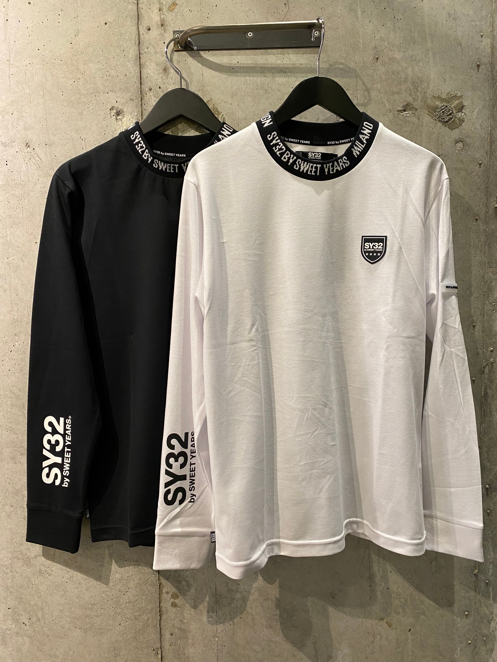 MOOK NECK LONG SHIRTS/BLACK