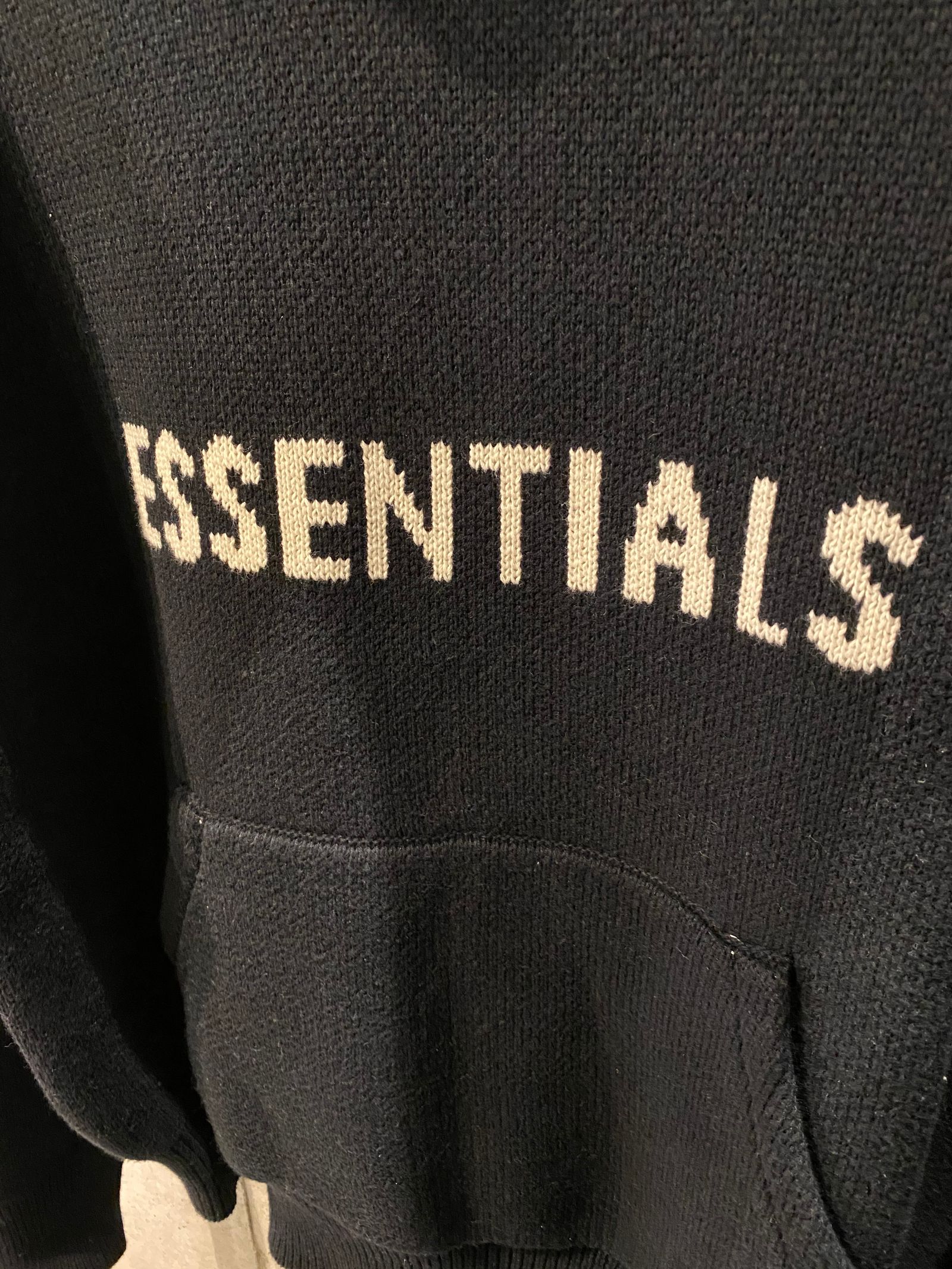 FOG ESSENTIALS KNIT HOODIE/Black