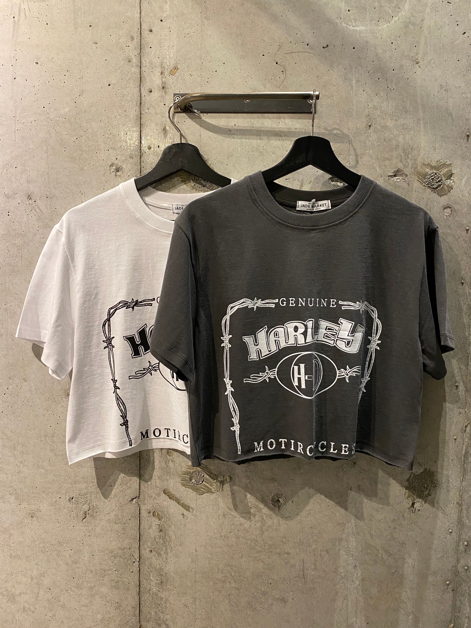 ショート丈TEE/gray