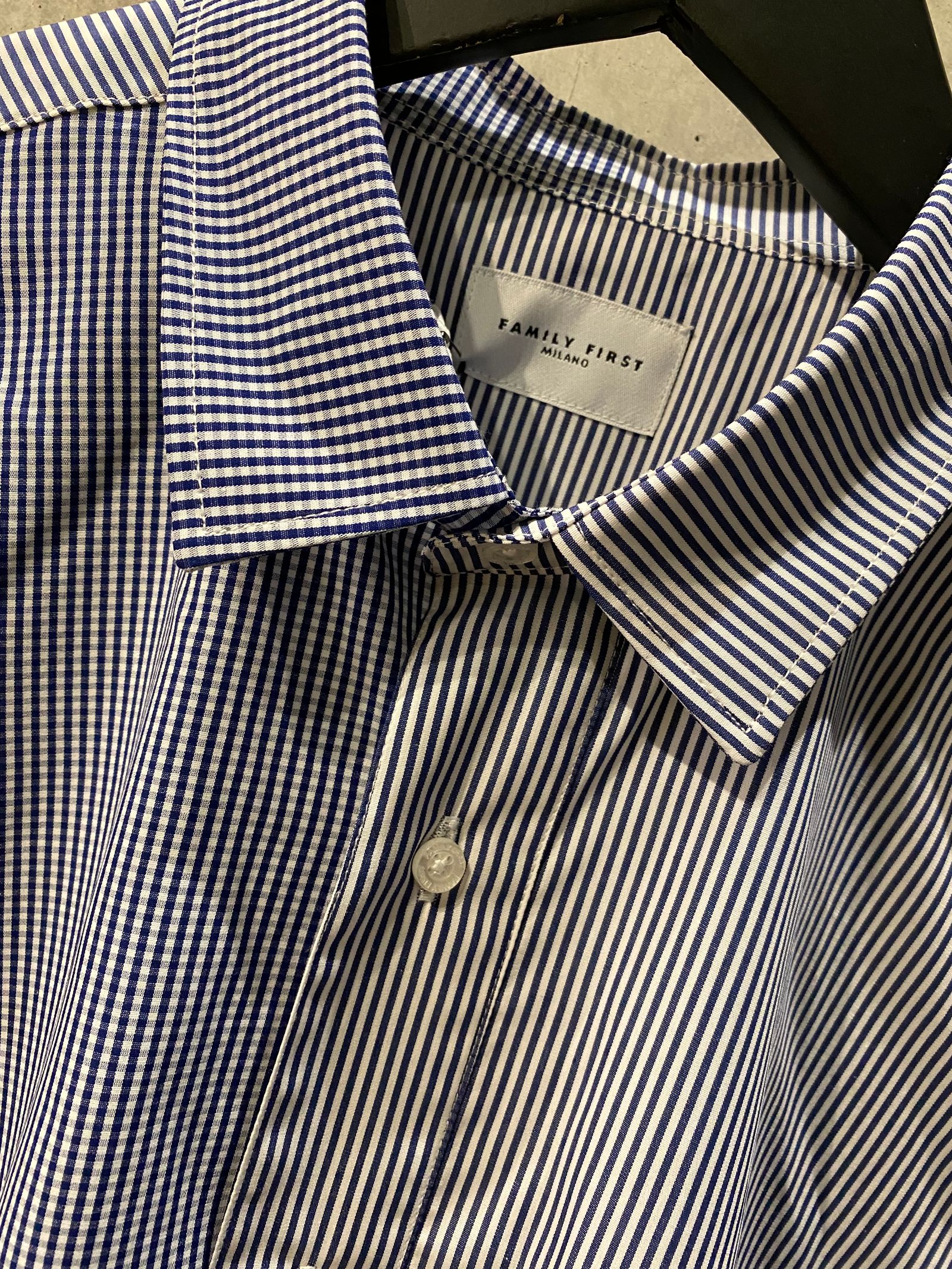 long length shirt / dark blue