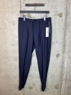 JERSEY ONE TUCK PANTS/NAVY