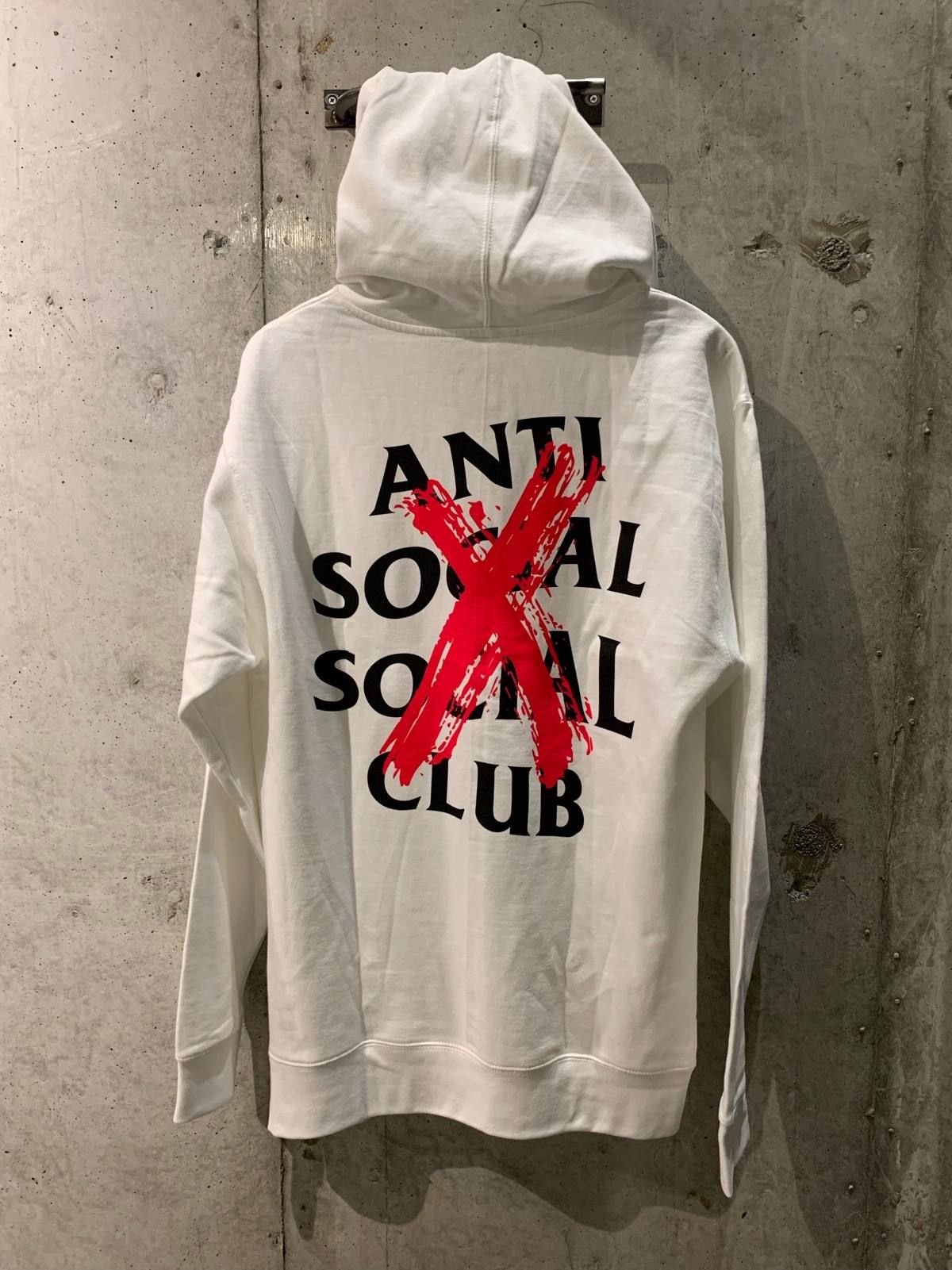 Anti Social Social Club - PULLOVER HOODIE/CROSSLOGO(white) | R and