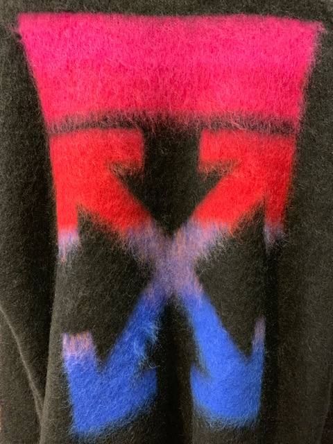 DIAG BRUSHED MOHAIR crewneck(BLACK)