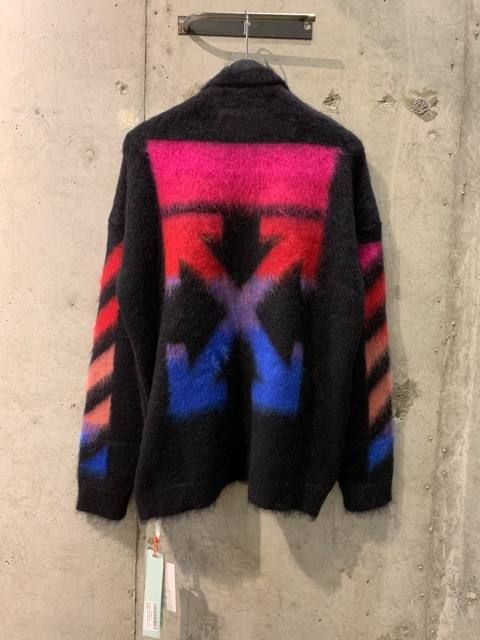 DIAG BRUSHED MOHAIR crewneck(BLACK)