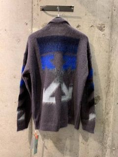 DIAG BRUSHED MOHAIR crewneck(GREY)