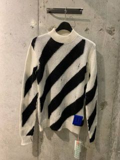 MOHAIR DIAG SWEATER-