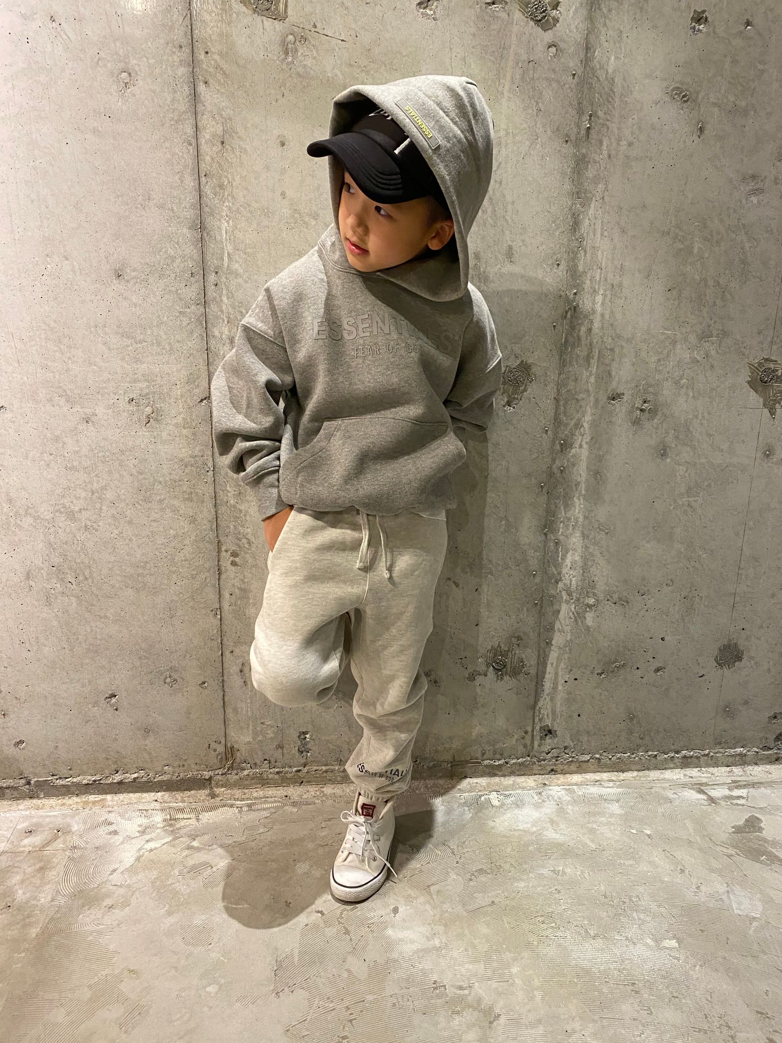 FOG ESSENTIALS PULLOVER HOODIE (KIDS)/HEATHER OAT