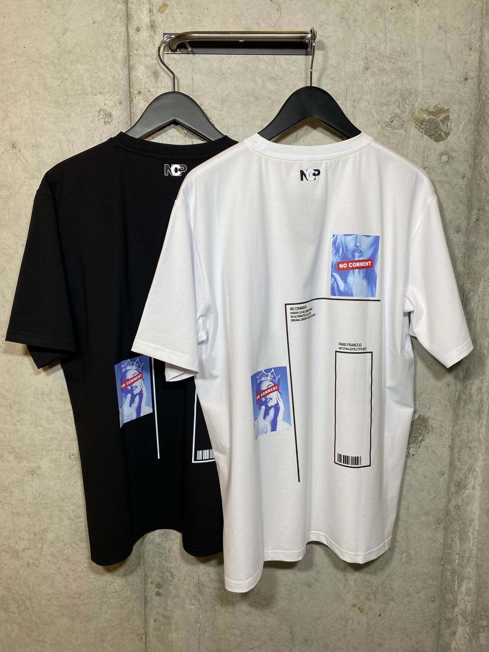 NCP - TM0026 スクエアプリント半袖クルーネックT/WHITE