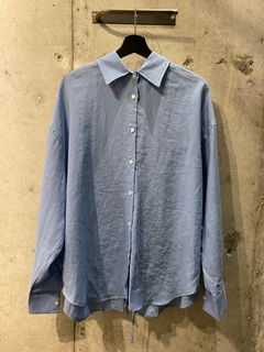 バックリボン ブラウス/light blue