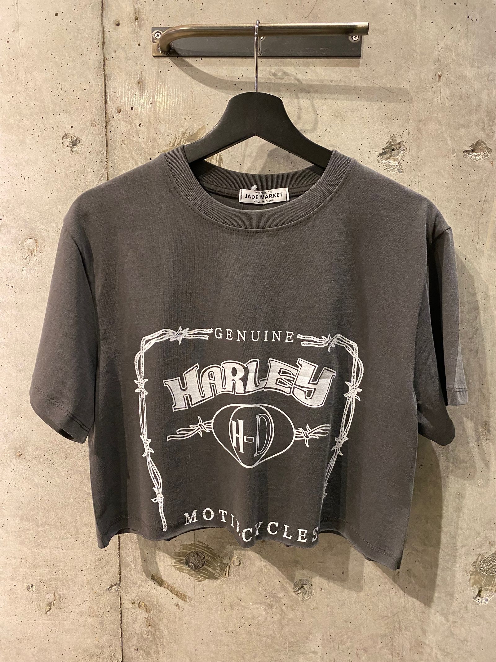 ショート丈TEE/gray