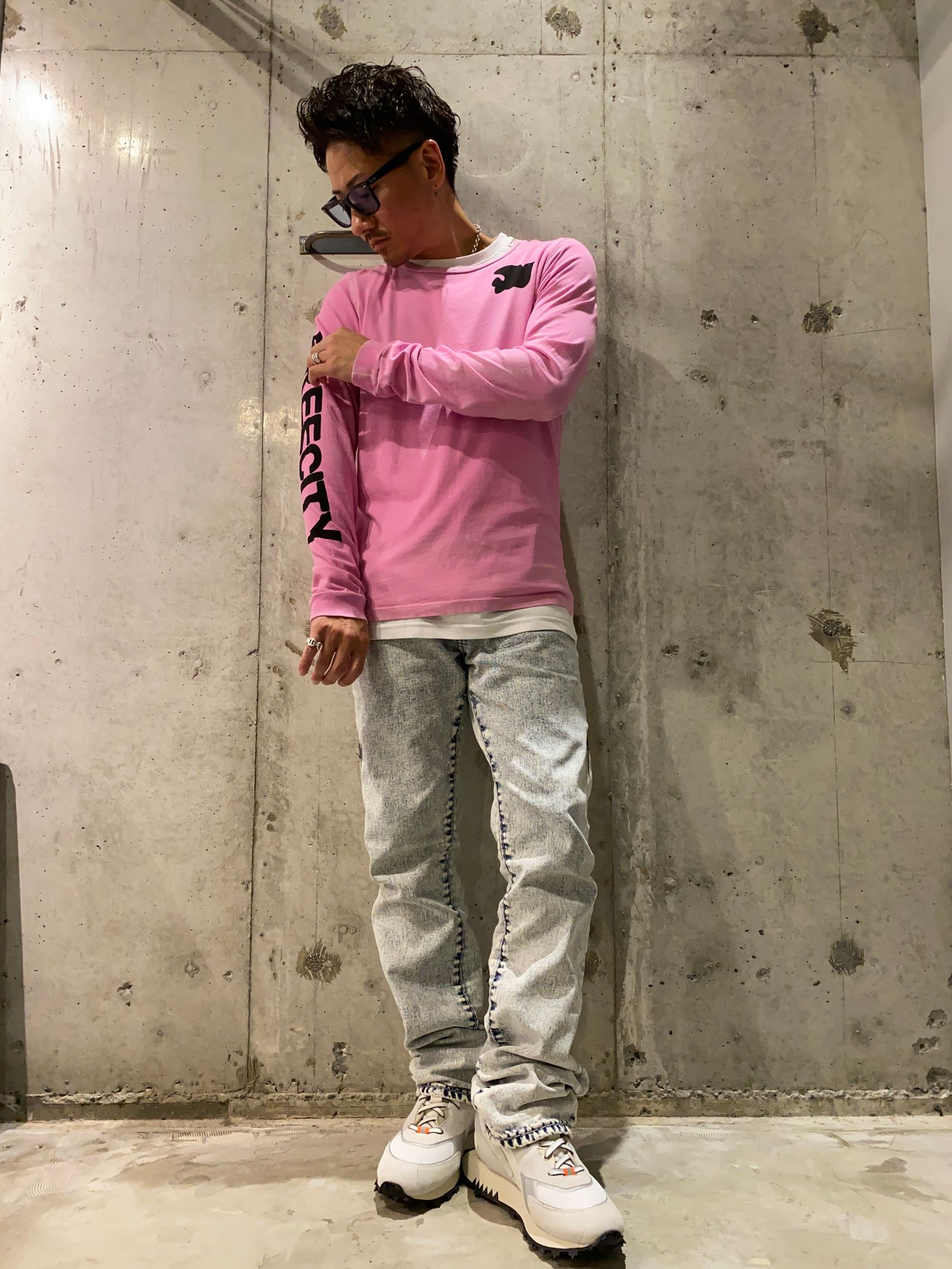FREECITY SUPERVINTAGE LONG SLEEVE T/pink