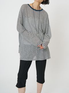 [8461-107KK] シアーボーダーTee グリーン