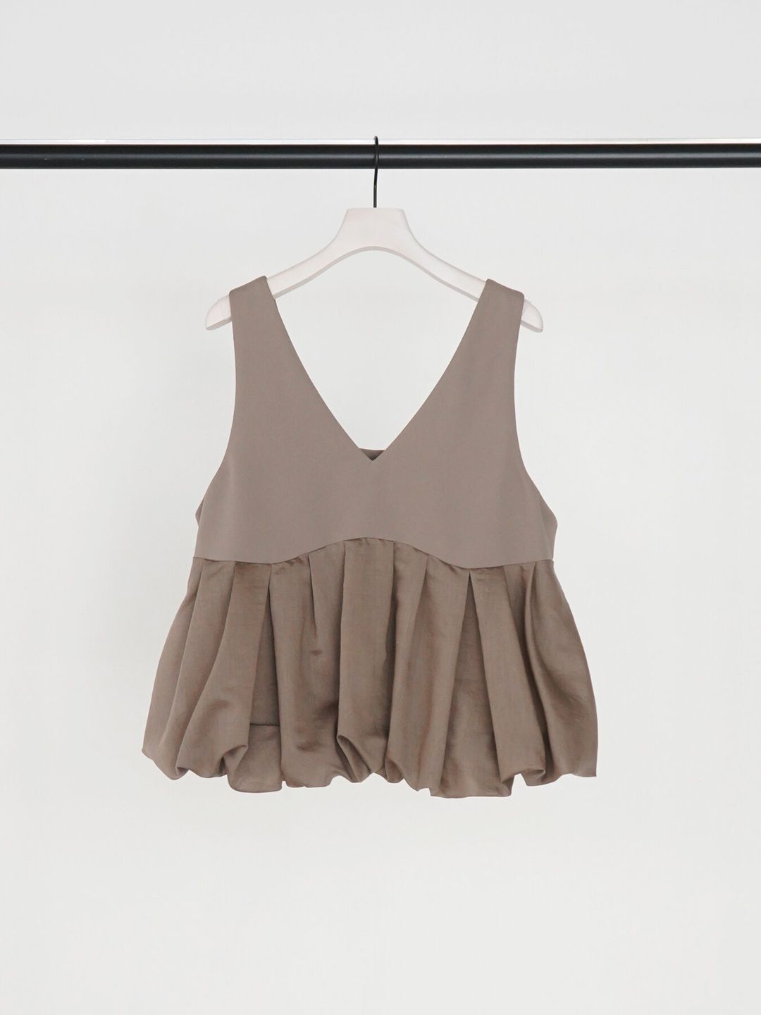 [1263-624MK] 2WAYバルーンビスチェ モカ