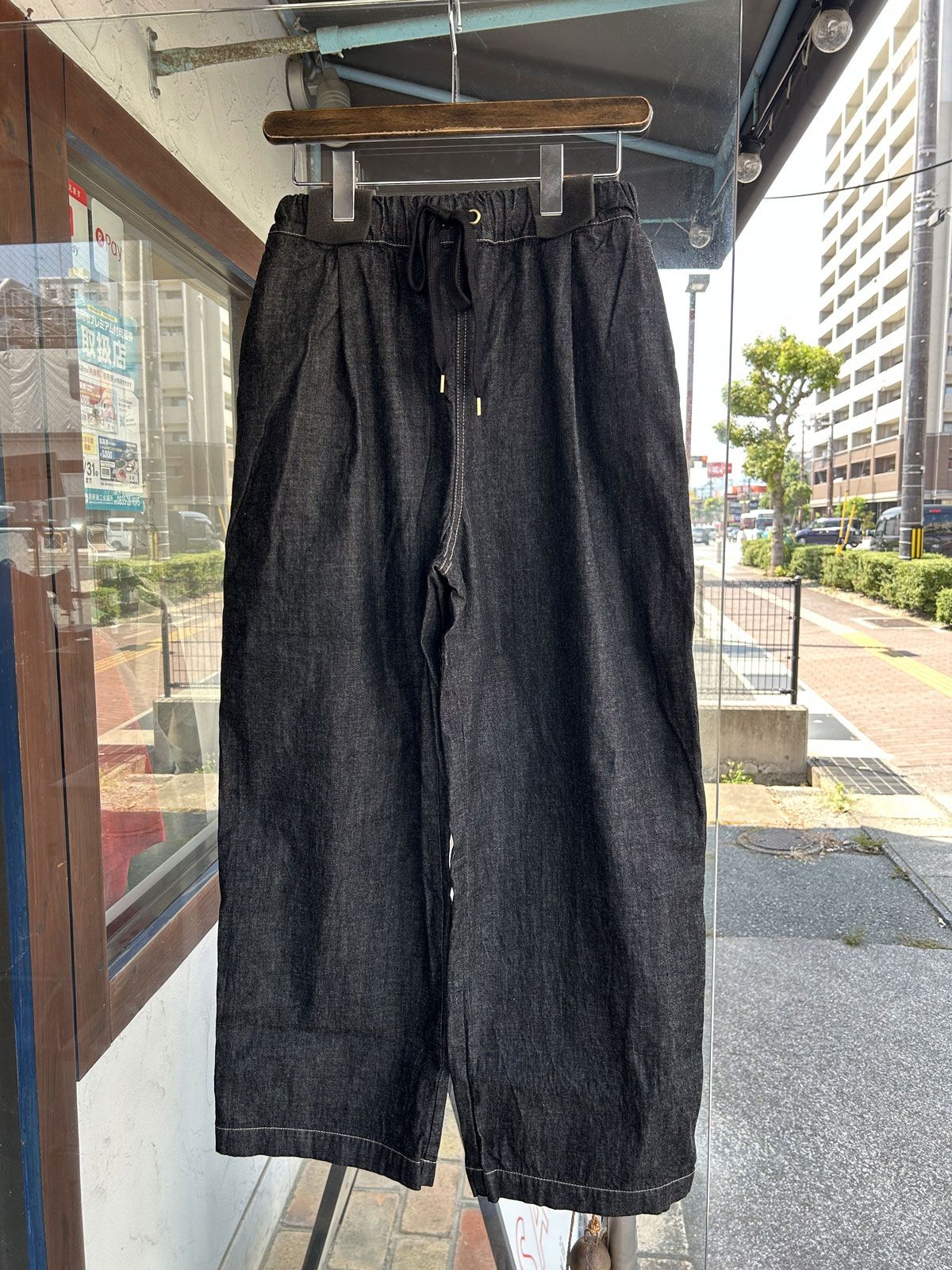 ムラデニム イージーパンツ ブラック