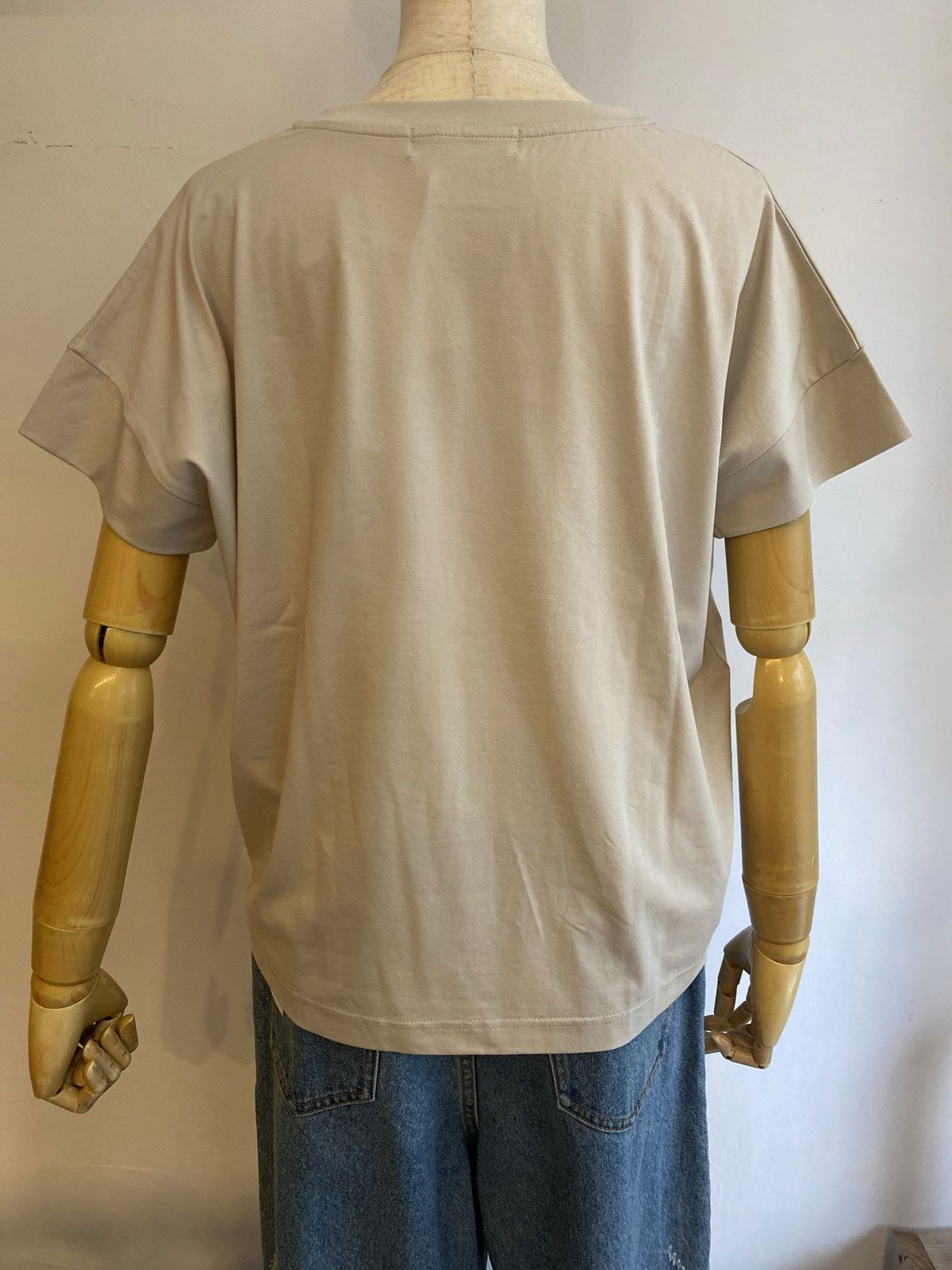 シルケットコンパクトTシャツ ベージュ