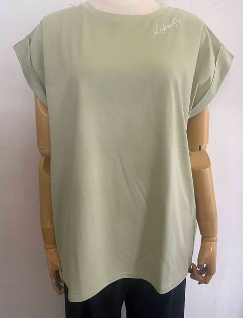 刺繍ロゴ入りカットT ミントグリーン