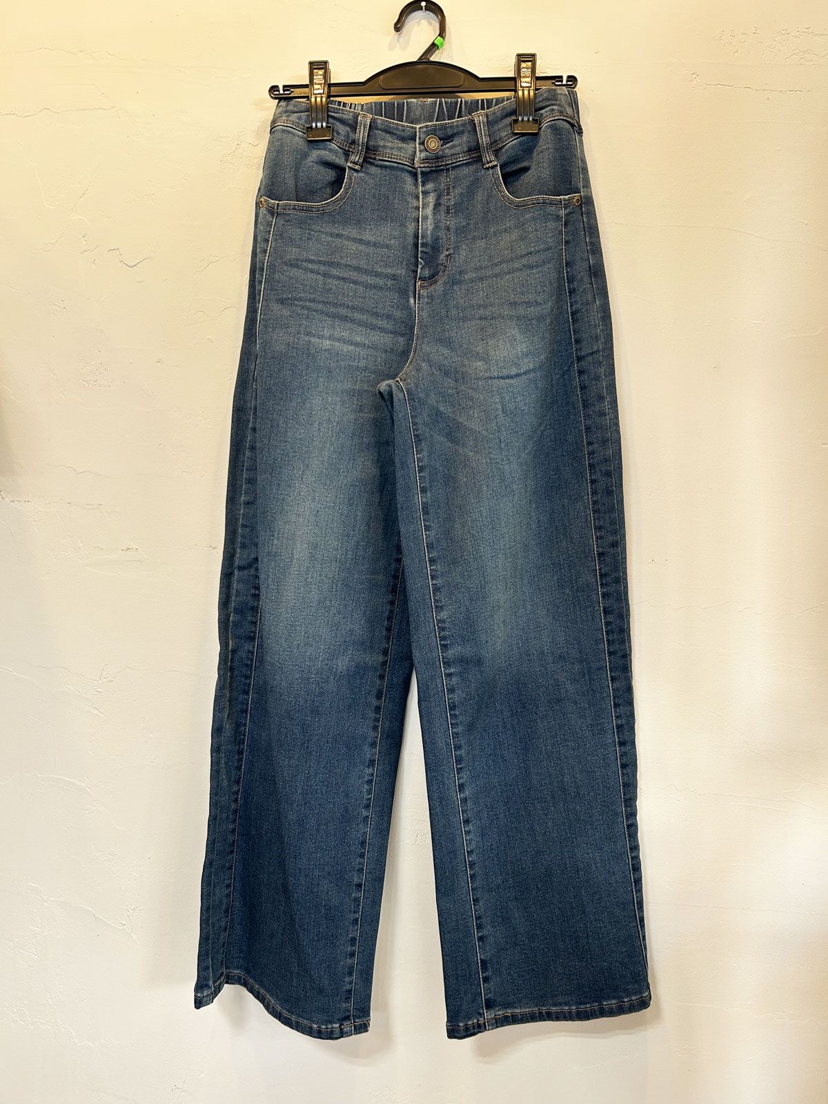 CTRデニム サイドライン ワイドパンツ ブルー
