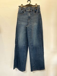 CTRデニム サイドライン ワイドパンツ ブルー