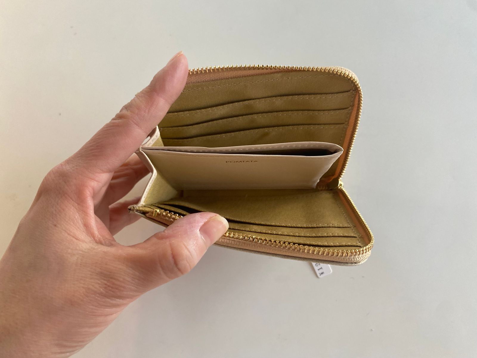 HAK L ZIP SHORT WALLET シャンパン