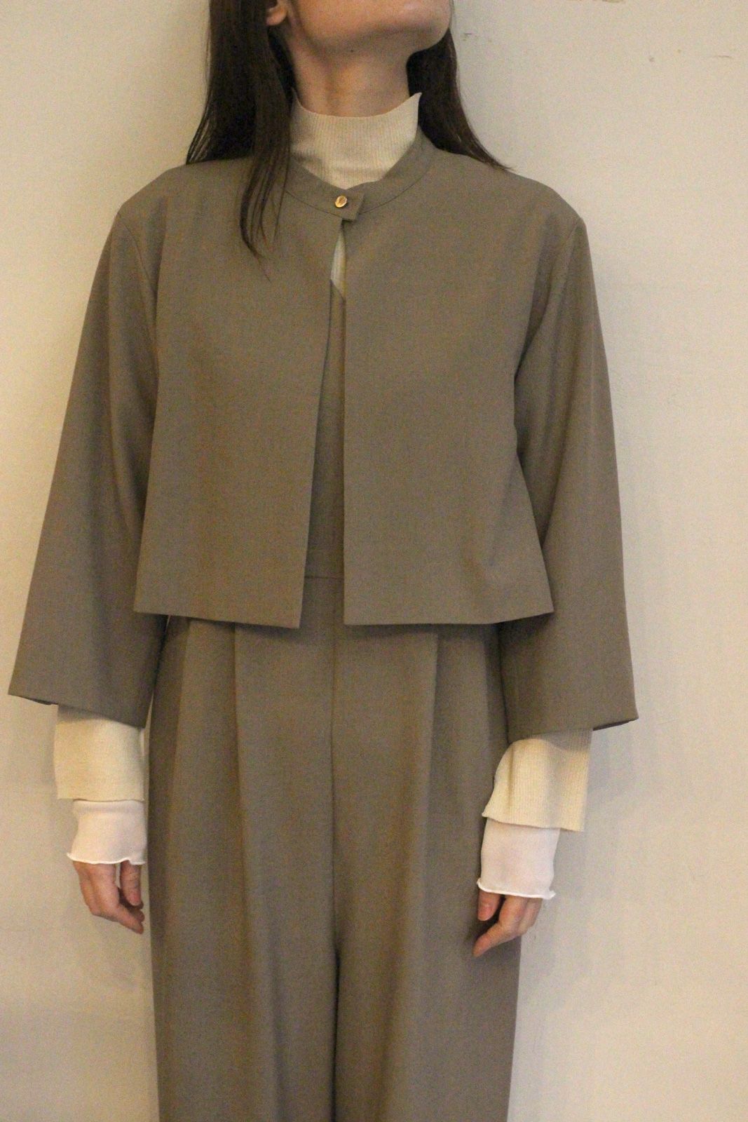 [3856-417KK] ジャケット付きサロペット モカ