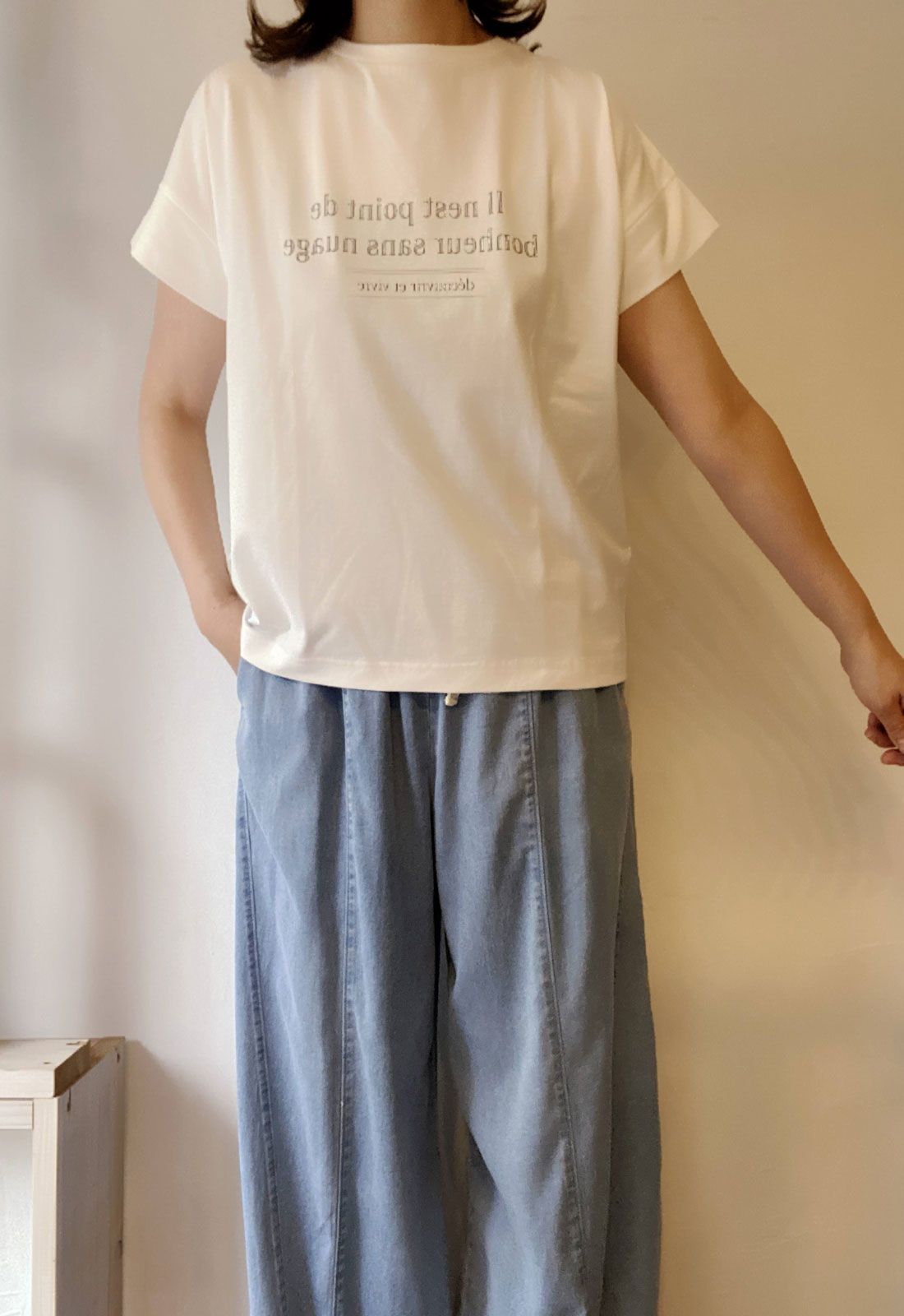 シルケットコンパクトTシャツ ホワイト