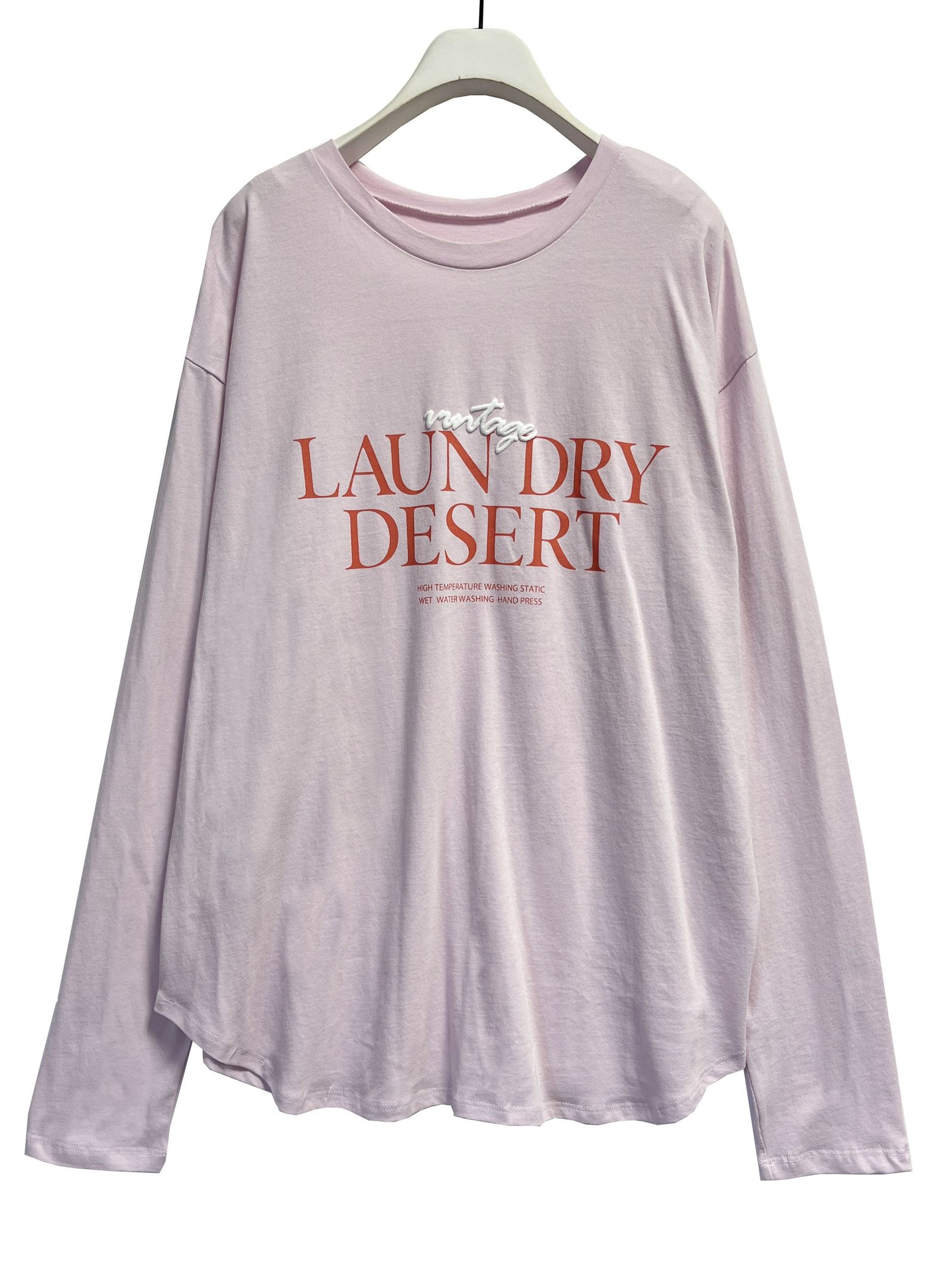 [8456-497KK] LAUNDRY発泡ロゴTee ピンク