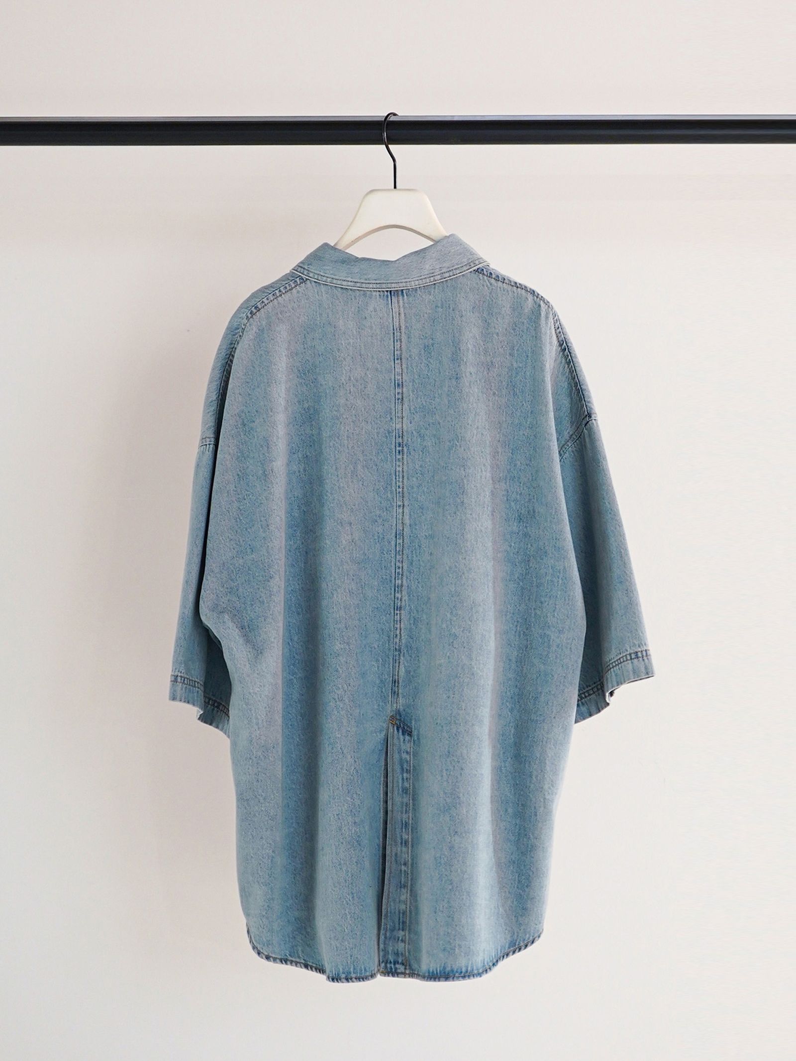 [4861-041BT] ハーフスリーブデニムJK ライトブルー