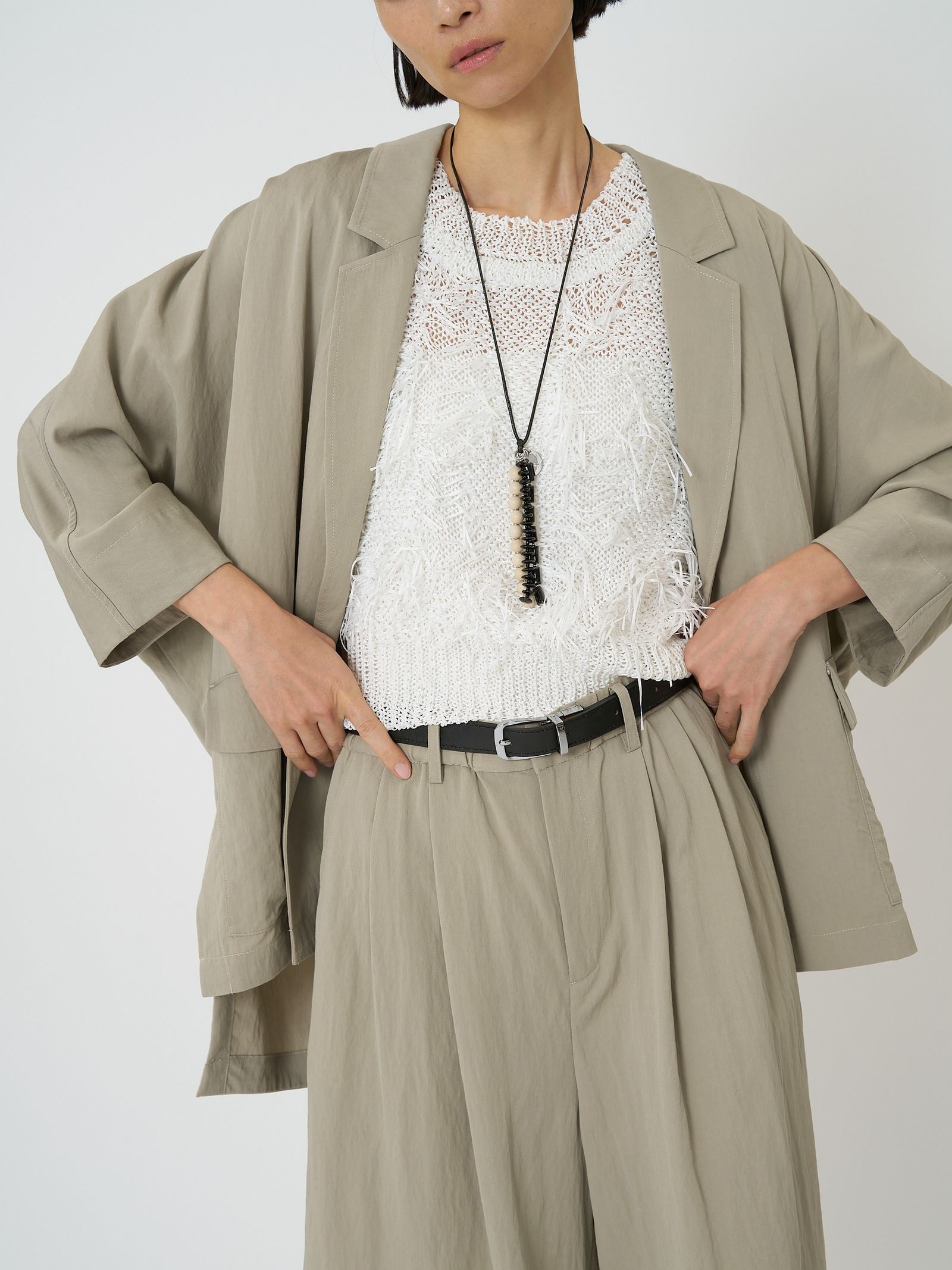 [4861-006KK] リラックスツイルドルマンJK ブラック