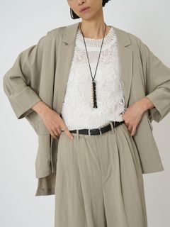 [4861-006KK] リラックスツイルドルマンJK ライトベージュ