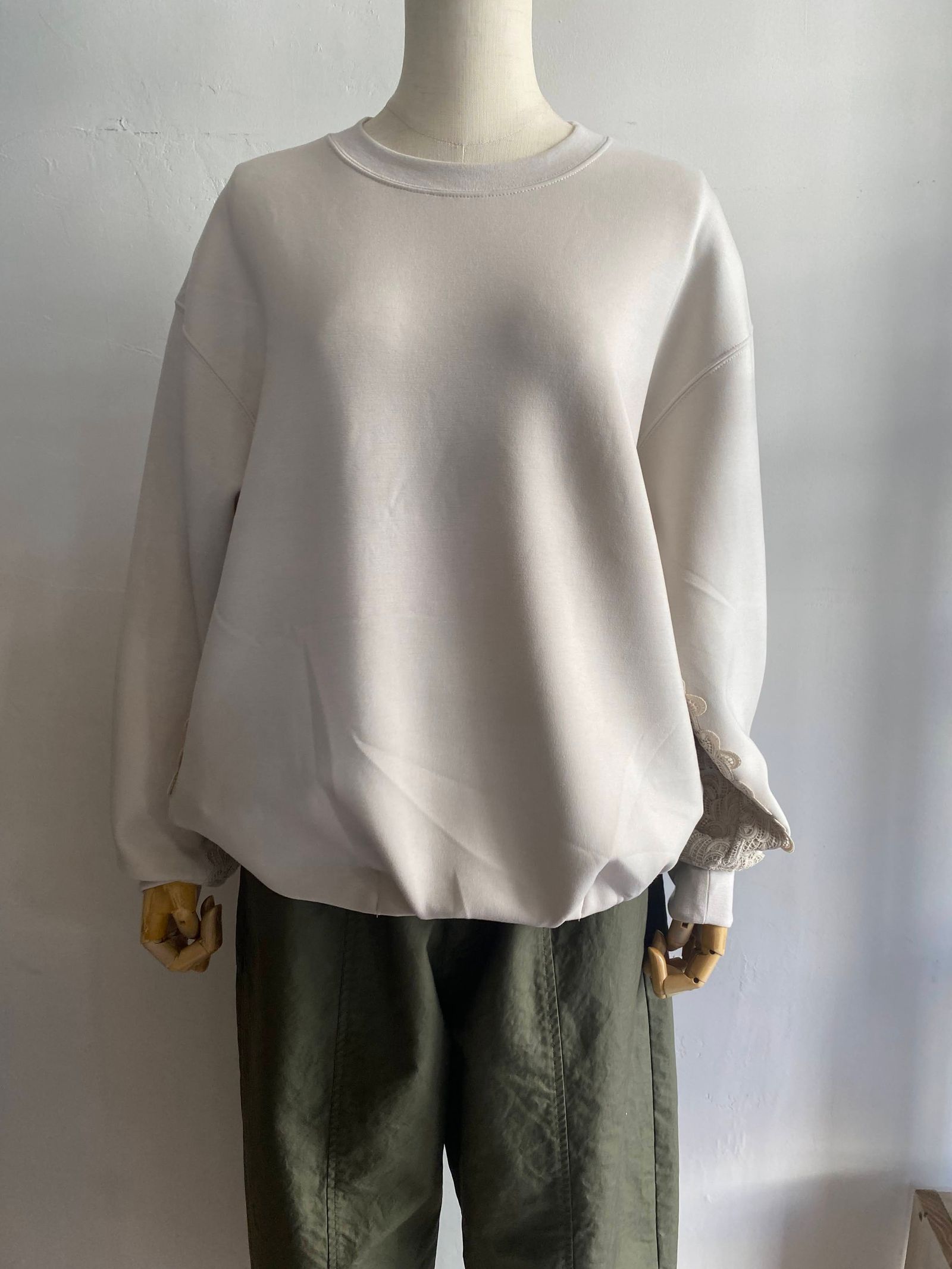 サイドレースドッキングトップス アイボリー