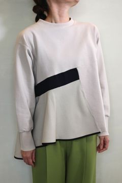 ストレッチポンチxリノンアシンメトリーフレアPO ライトベージュ