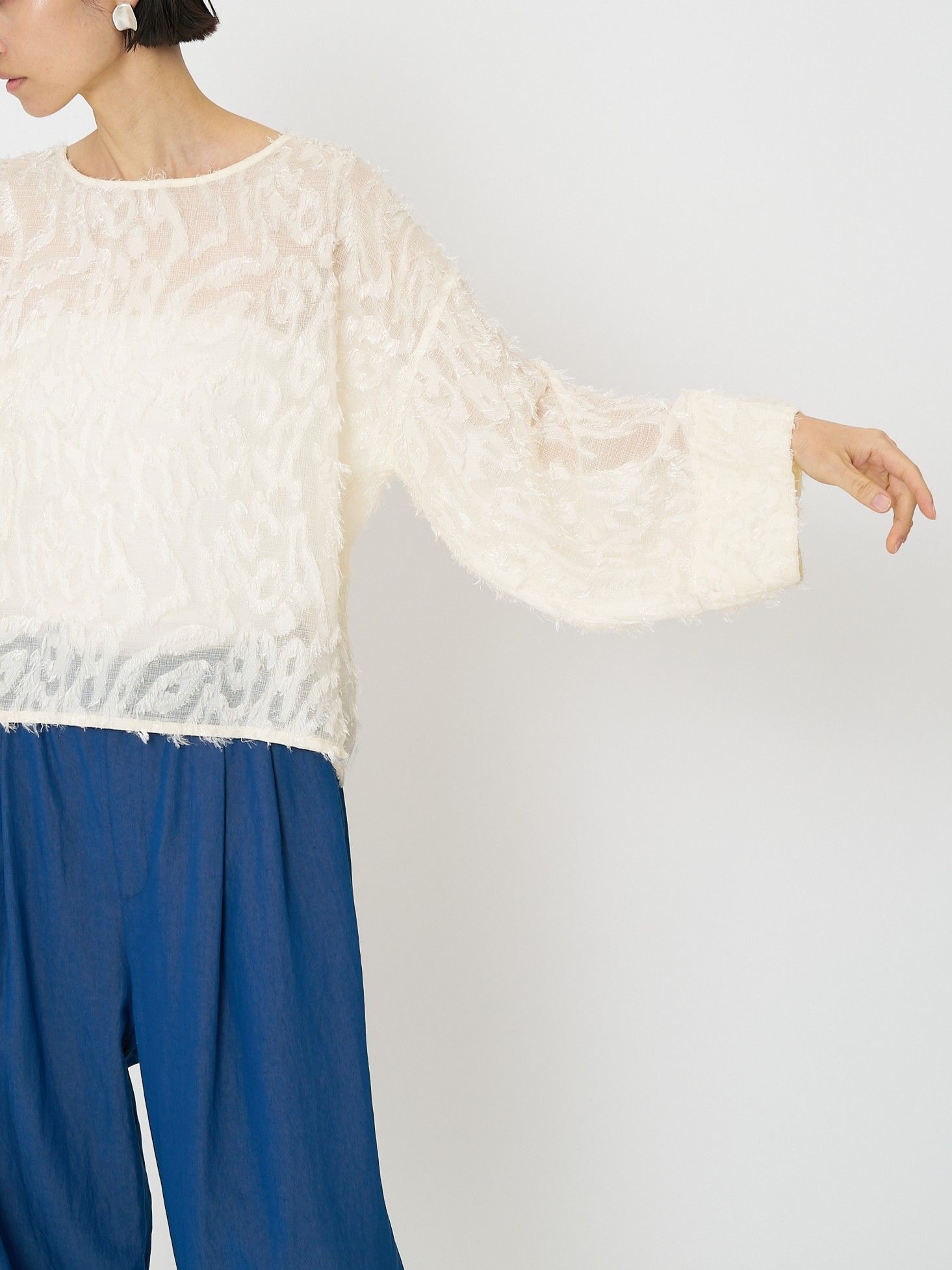 [1561-009KK] メッシュジャガードBL オフホワイト