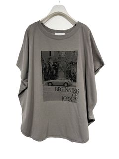 [8453-393KK] PHOTOドルマンカットソー チャコール