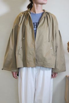 バックフレアパーカーブルゾン キャメル