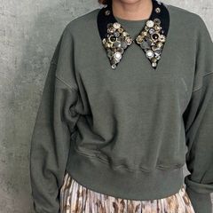 デコラティブカラートップス オリーブ