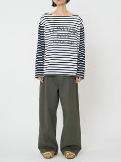 [8461-104KK] ボーダープリントロンTee ミックス