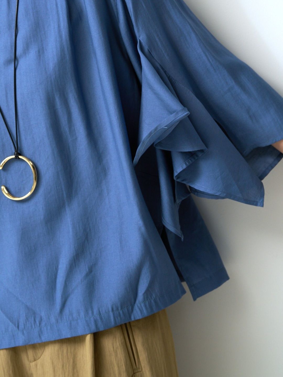 [1863-601KK] フレアスリーブブラウス ブラック