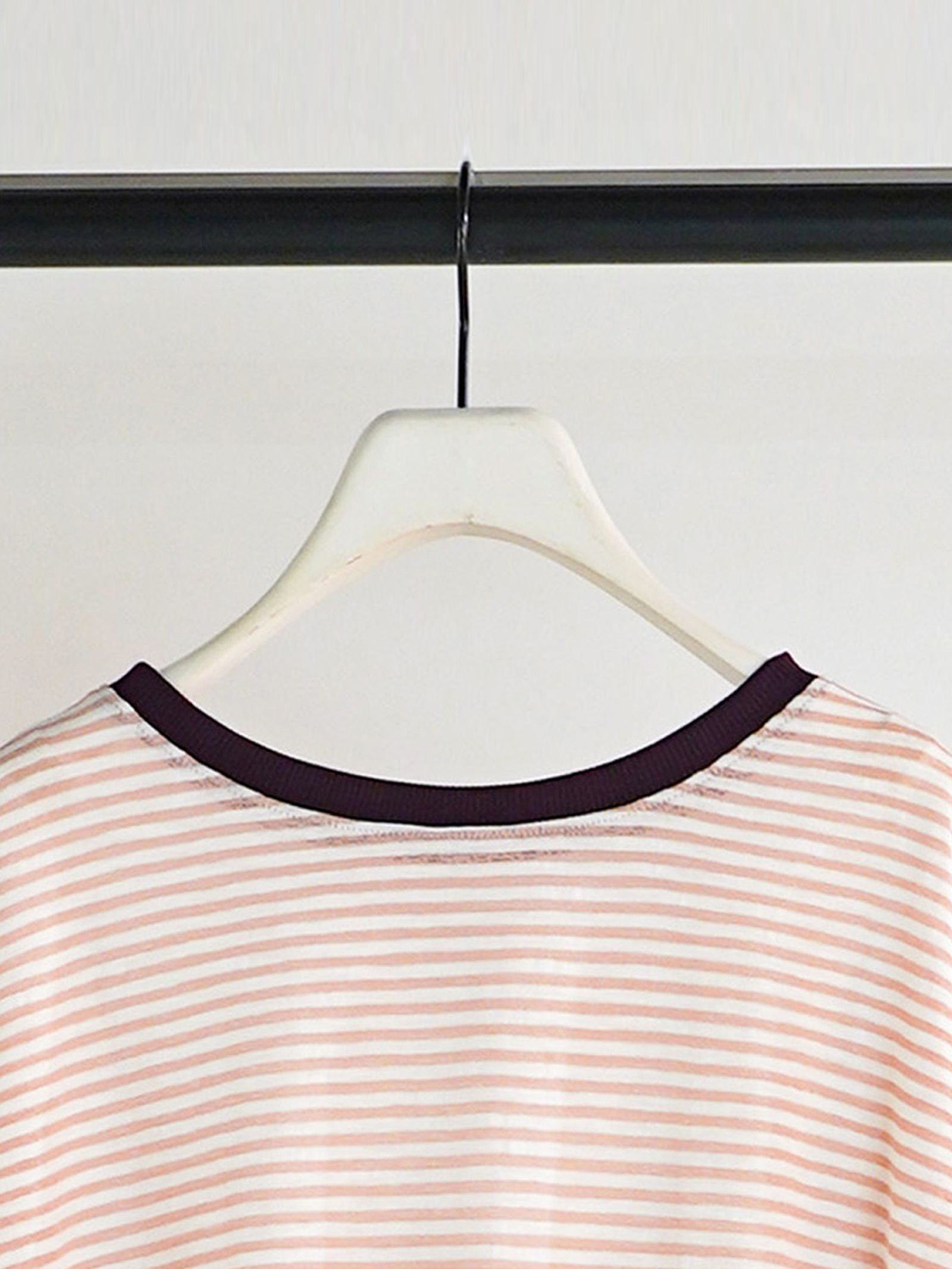 [8461-107KK] シアーボーダーTee ピンク