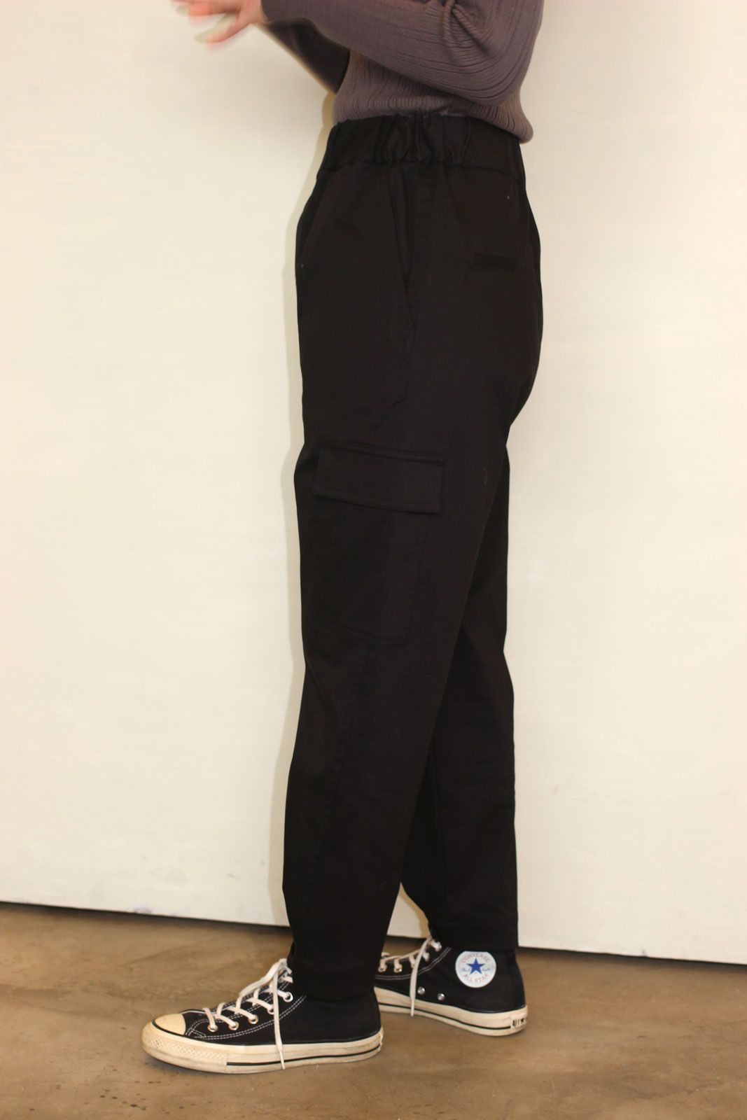 ツイルストレッチカーゴパンツ ブラック